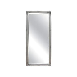 Miroir en bois deucalyptus avec moulures - L. 80 x H. 190 cm - Argenté - ELVIRE