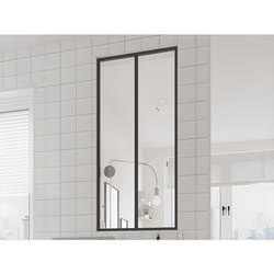 Verrière atelier en aluminium thermolaqué - 60x130 cm - Noir - BAYVIEW