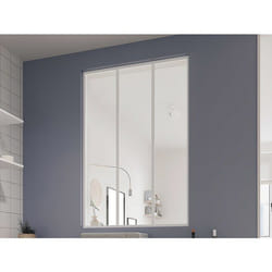 Verrière atelier en aluminium thermolaqué - 90x130 cm - Blanc - BAYVIEW