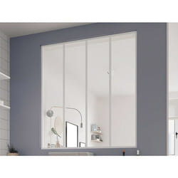 Verrière atelier en aluminium thermolaqué - 120x130 cm - Blanc - BAYVIEW