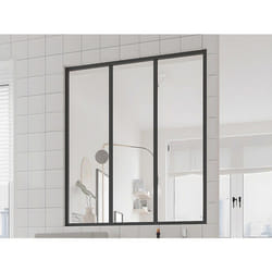 Verrière atelier en aluminium thermolaqué - 90x105 cm - Noir - BAYVIEW