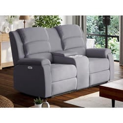 Vente-unique NEVERS Canapé inclinable 2 siège(s) Gris