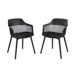 Vente-unique - Lot De 2 Fauteuils De Jardin En Polypropylène - Noir - Soho De Mylia