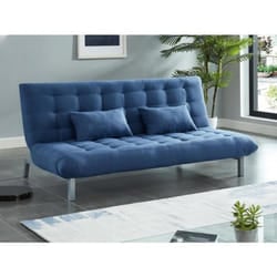 Canapé 3 places convertible clic clac en tissu HORNET - Bleu
