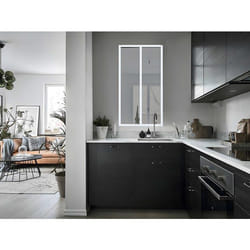 Verrière atelier en aluminium thermolaqué - 60x130 cm - Blanc - BAYVIEW