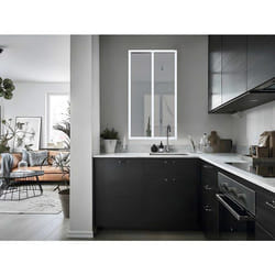 Verrière atelier en aluminium thermolaqué - 60x105 cm - Blanc - BAYVIEW
