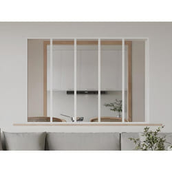 Verrière atelier en aluminium thermolaqué - 150x105 cm - Blanc - BAYVIEW