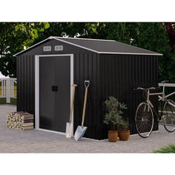 Abri de jardin métal en acier galvanisé gris 52 m² - MANSO