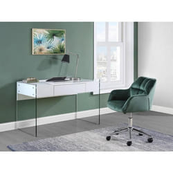 Chaise de bureau - Velours - Vert - Hauteur réglable - PEGA de Pascal Morabito