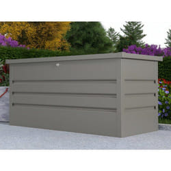 Coffre De Rangement De Jardin En Acier Galvanisé Gris - 400l - Tomaso