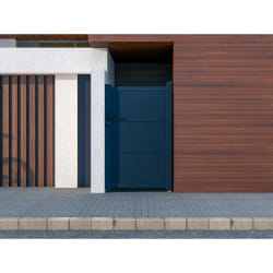 VENTE-UNIQUE Portillon battant aluminium plein anthracite 103x166 cm NAZARIO