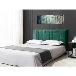 Tête de lit 140 cm - Velours - Vert - HERMINE