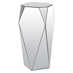 Pascal Morabito - Table d'appoint en mdf et miroir - Coloris : Argent - sigrid de