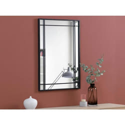 Miroir industriel en métal - L.60 x H.865 cm - Noir - HISAE