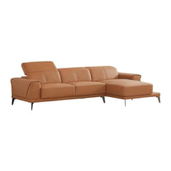 Vente-unique - Canapé D'Angle Droit En Cuir De Buffle Camel Andor