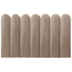 Panneaux muraux tête de lit - 210 cm - Velours - Beige - japi de Pascal Morabito