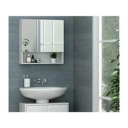 Armoire murale de salle de bain avec miroir et niche - Blanc - ZUMPA