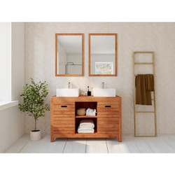 Meuble sous vasque en bois dacacia - 130 cm - PULUKAN