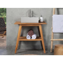 Meuble sous vasque en teck - 80 cm - BOBOTSARI