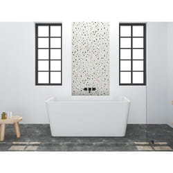 Baignoire îlot rectangulaire - 197 L - 130 x 70 x 55 cm - Blanche - Acrylique - SPICARA