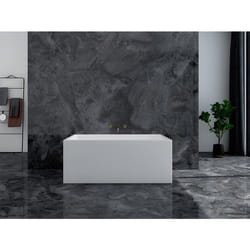 Baignoire îlot rectangulaire - 232 L - 150 x 75 x 60 cm - Blanche - Acrylique - ASPIUS
