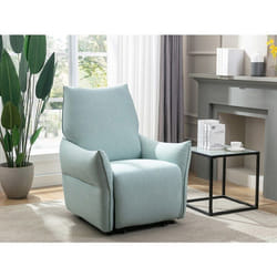 Vente-unique - Fauteuil Relax Électrique En Tissu Bleu Clair Modoc