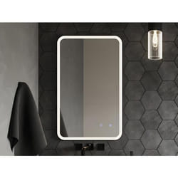 Miroir de salle de bain lumineux rectangulaire anti buée - 50x80 cm - LIMORICO