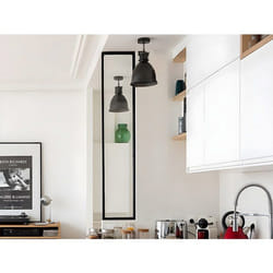 Verrière atelier en aluminium thermolaqué - 30x130 cm - Noir - BAYVIEW