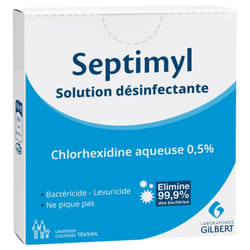 Gilbert Septimyl Solution Désinfectante Chlorhexidine Aqueuse 0,5% 10 x 5 ml