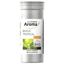 Le Comptoir Aroma Huile Essentielle Basilic Tropical (Ocimum basilicum) Bio 10 ml