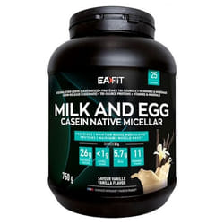 Eafit Construction Musculaire Milk & Egg 95 Micellaire 750 g - Goût : Vanille