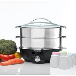 Magimix 11582 cuiseur vapeur 2 Nombre de paniers Pose libre 1900 W Noir, Chrome