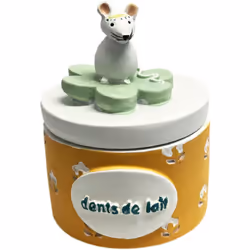 Petite boite à dents de lait Résine Dim : Hauteur 6 cm - Diamètre 5 cm