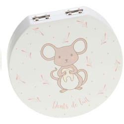 Amadeus - Boîte à quenottes petite souris vichy rose