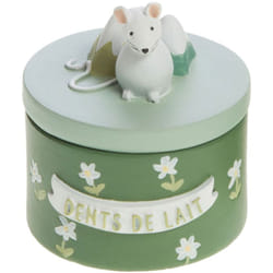 Amadeus - Petite boîte en résine à dents de lait verte sapin