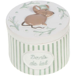 Amadeus - Petite boîte à dents de lait souris - blanc à rayures vertes