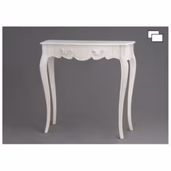Console - AMADEUS - Apolline - Blanc patiné - 1 tiroir - Style classique