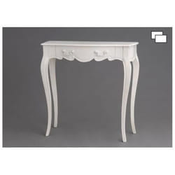 Console - AMADEUS - Apolline - Blanc patiné - 1 tiroir - Style classique