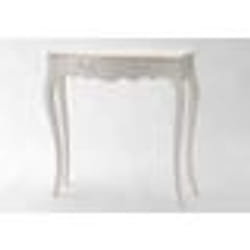 Console dentrée en bois acajou et MDF - AMADEUS - Apolline - Marron - 80x25x80 cm