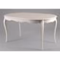 Table ovale - AMADEUS - Murano - Blanc patiné - Style romantique - 6 personnes