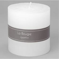 Bougie gros cylindre blanc (lot de 6) - Amadeus