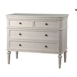 Commode 4 tiroirs en bois blanc - blaise