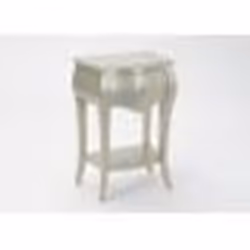 Table de chevet 1 tiroir Murano Silver Argent