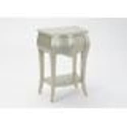 Table de chevet 1 tiroir Murano Silver Argent