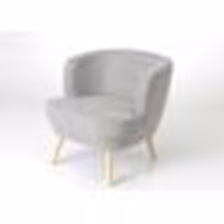 Fauteuil en tissu gris DAGMAR Gris