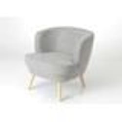 Fauteuil en tissu gris DAGMAR Gris
