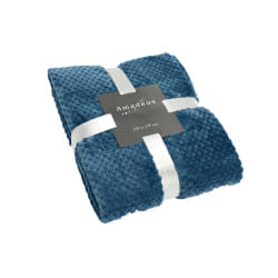 Plaid damier Amadeus - Bleu nuit