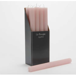 Amadeus - Bougie flambeau 25 cm rose (lot de 12)