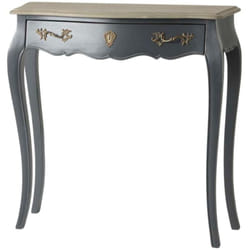 Amadeus - Petite console grise 1 tiroir Murano 80x25 Chêne
