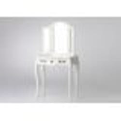 Coiffeuse miroir triptyque blanc cassé Murano Blanc